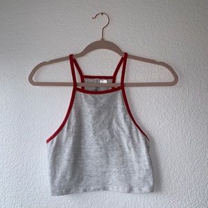 gray halter top